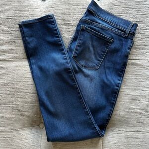 Mott & Bow Mid Rise Skinny Jeans in Medium Blue